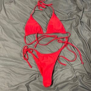 Amazon , Size S , Red tied bikini